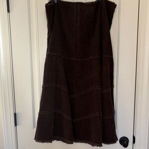 Venezia Dark Brown A-Line Skirt